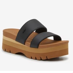 Reef Black Platform Sandal